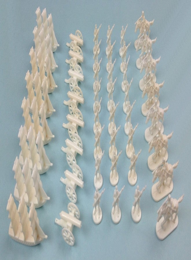 Morrison Games Napoleonic & Civil War Military Miniatures (White): Plastic Toy Soldiers Set: Infantry, Cavalry, Artillery, Ships - Image 1